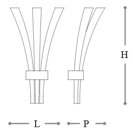 Dimensiones de la Lámpara de Pared Pulsa Incanto Italamp